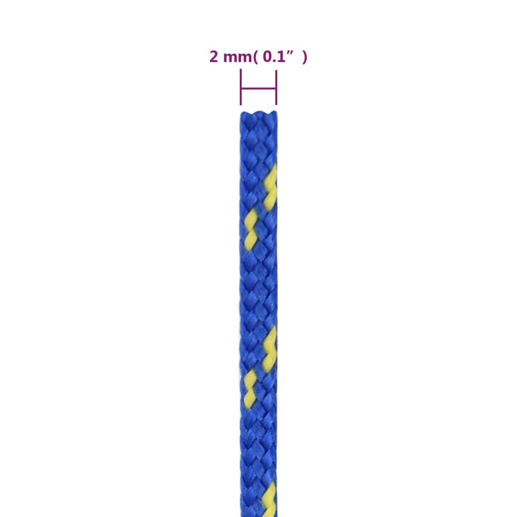 vidaXL Linka żeglarska, niebieska, 2 mm, 500 m, polipropylen
