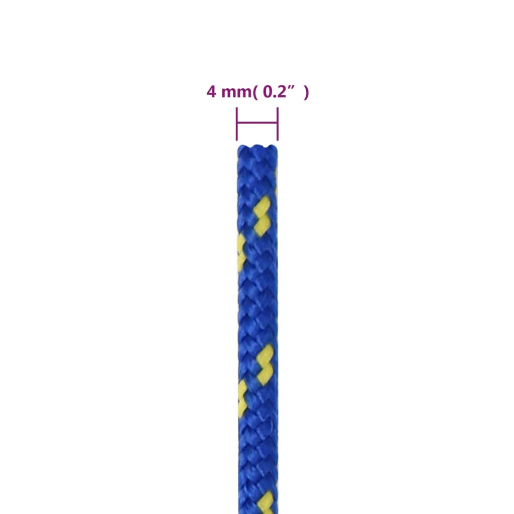 vidaXL Linka żeglarska, niebieska, 4 mm, 50 m, polipropylen