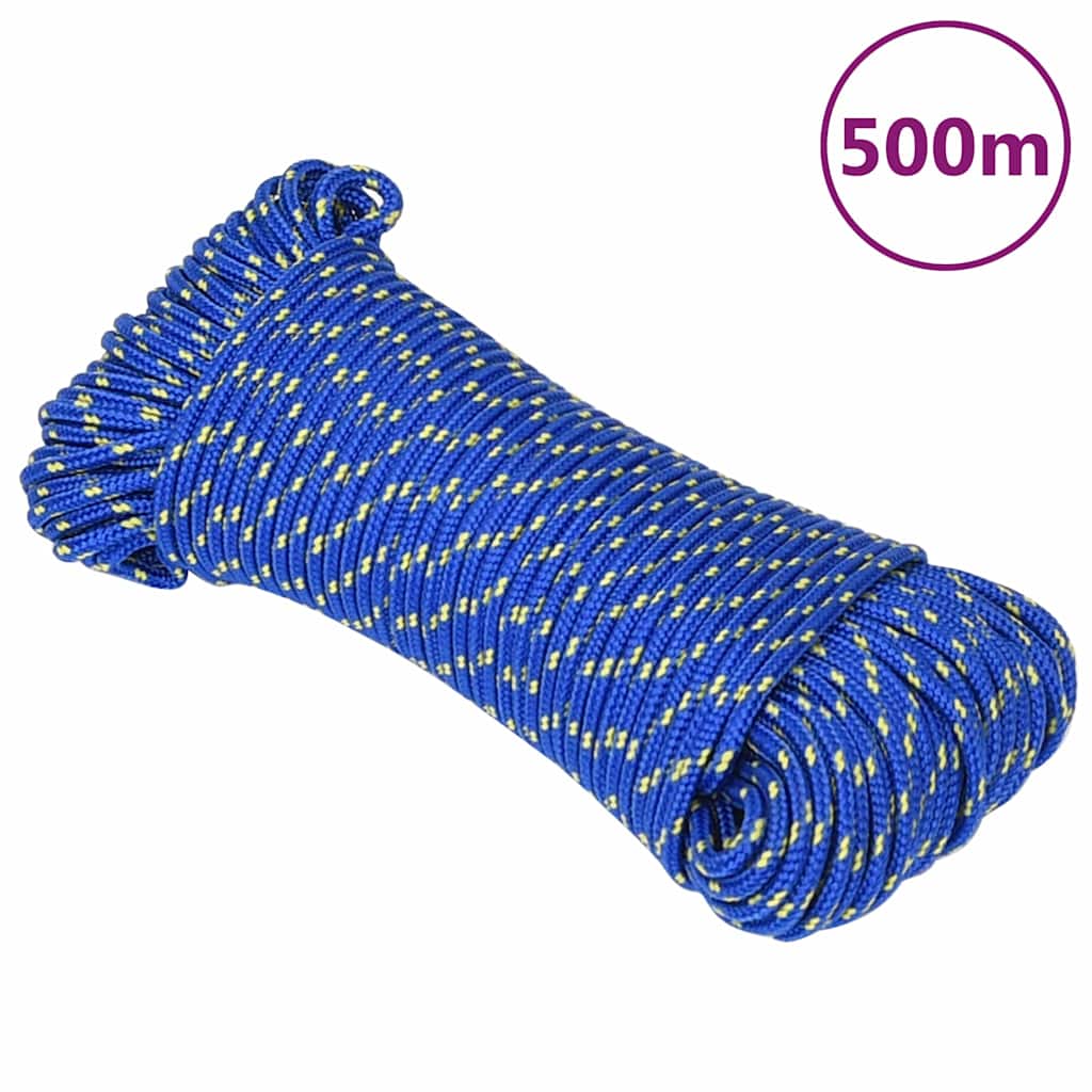 vidaXL Linka żeglarska, niebieska, 5 mm, 500 m, polipropylen