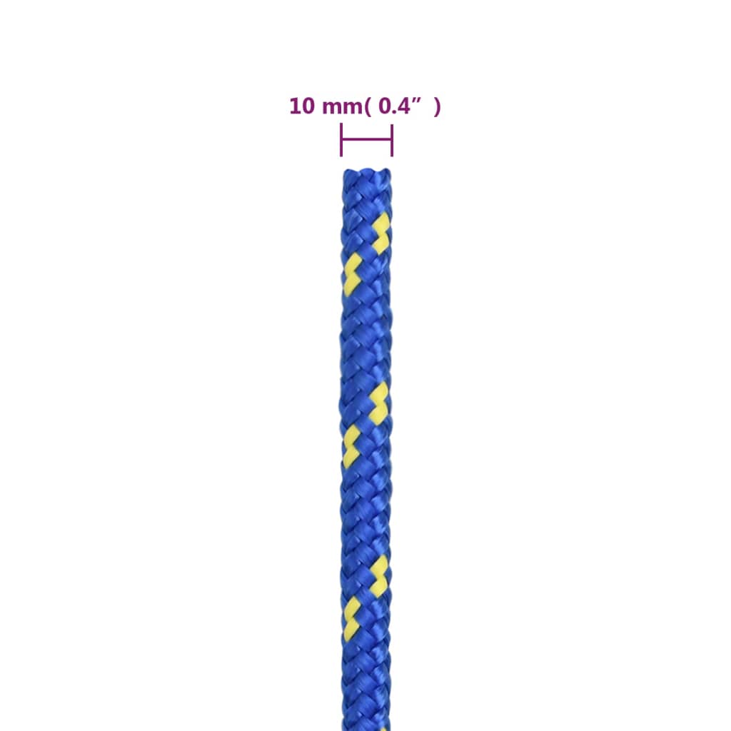 vidaXL Linka żeglarska, niebieska, 10 mm, 25 m, polipropylen