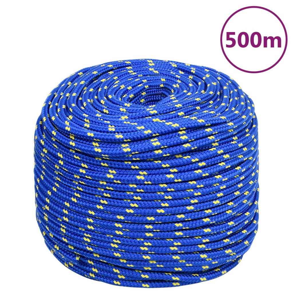 vidaXL Linka żeglarska, niebieska, 10 mm, 500 m, polipropylen