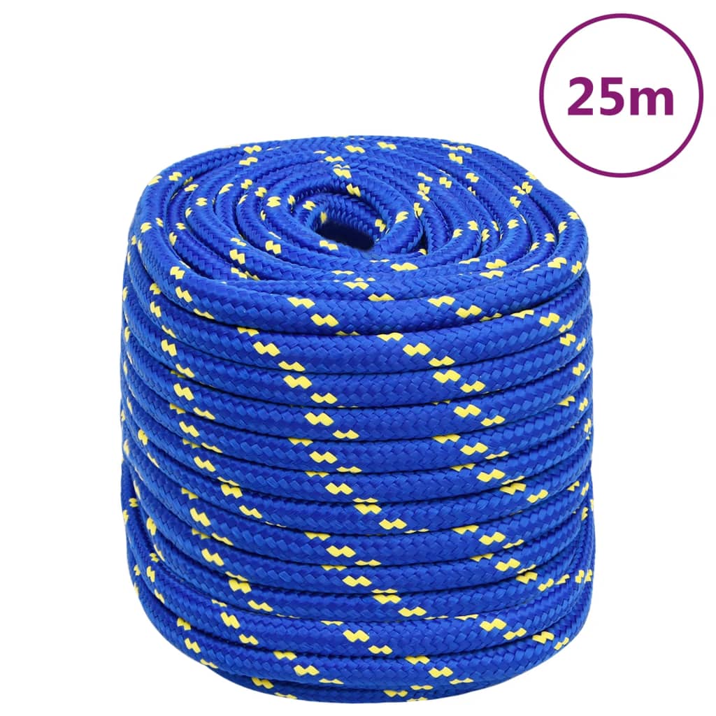 vidaXL Linka żeglarska, niebieska, 18 mm, 25 m, polipropylen