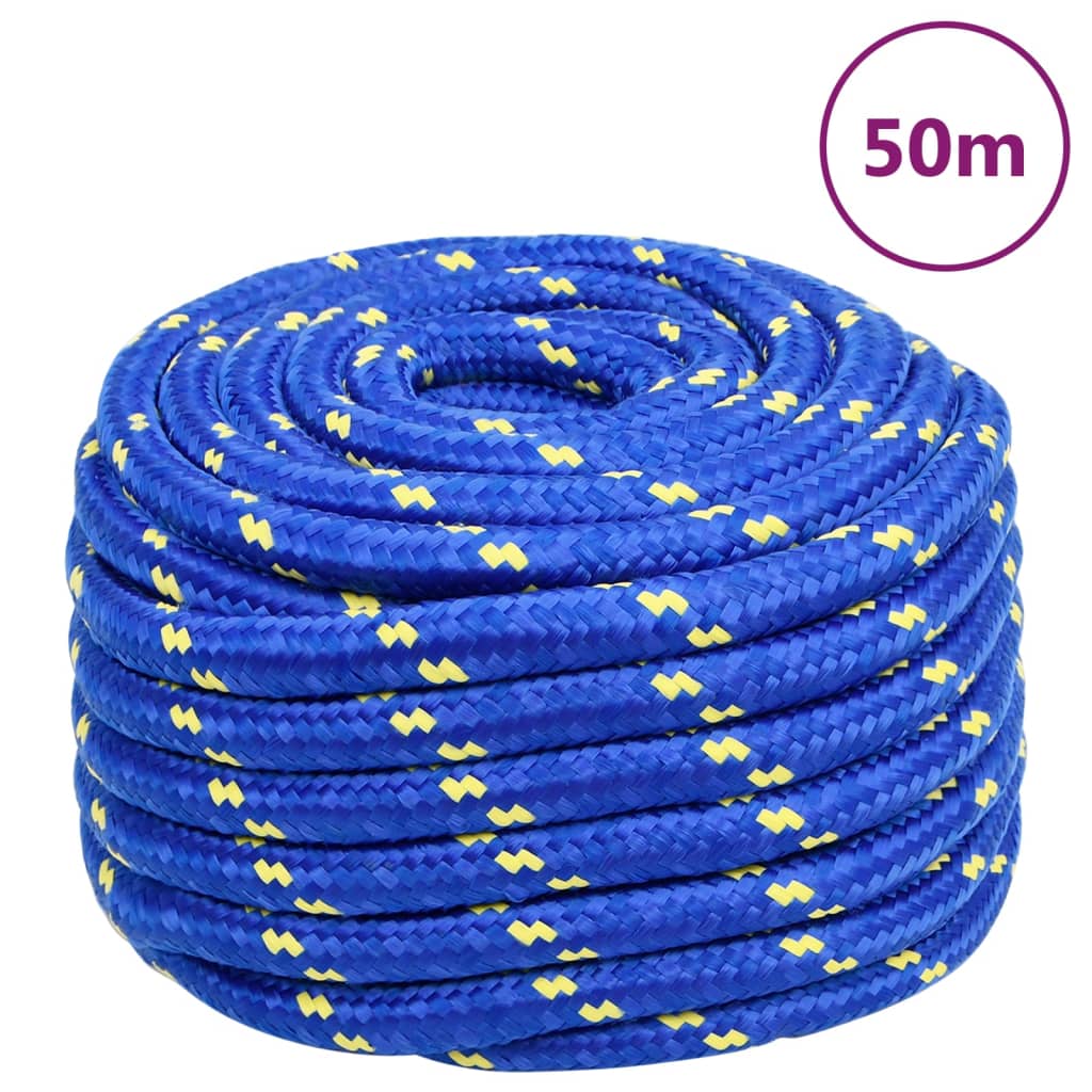 vidaXL Linka żeglarska, niebieska, 20 mm, 50 m, polipropylen
