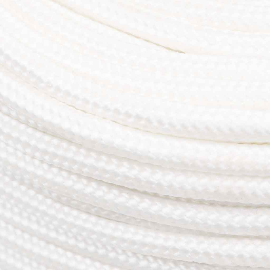 vidaXL Linka żeglarska, biała jednolita, 6 mm, 500 m, polipropylen