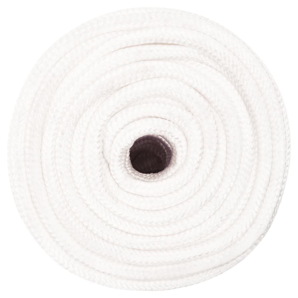 vidaXL Linka żeglarska, biała jednolita, 12 mm, 50 m, polipropylen