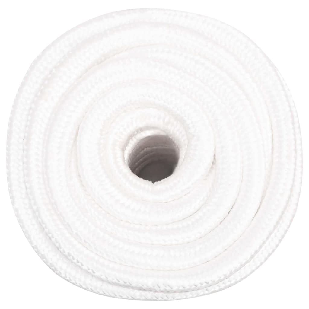 vidaXL Linka żeglarska, biała jednolita, 20 mm, 25 m, polipropylen