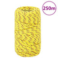 vidaXL Linka żeglarska, żółta, 2 mm, 250 m, polipropylen