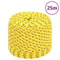 vidaXL Linka żeglarska, żółta, 10 mm, 25 m, polipropylen