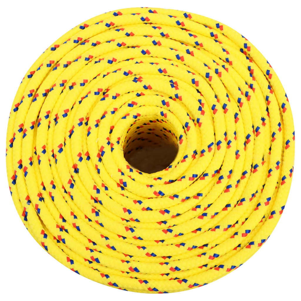 vidaXL Linka żeglarska, żółta, 10 mm, 250 m, polipropylen