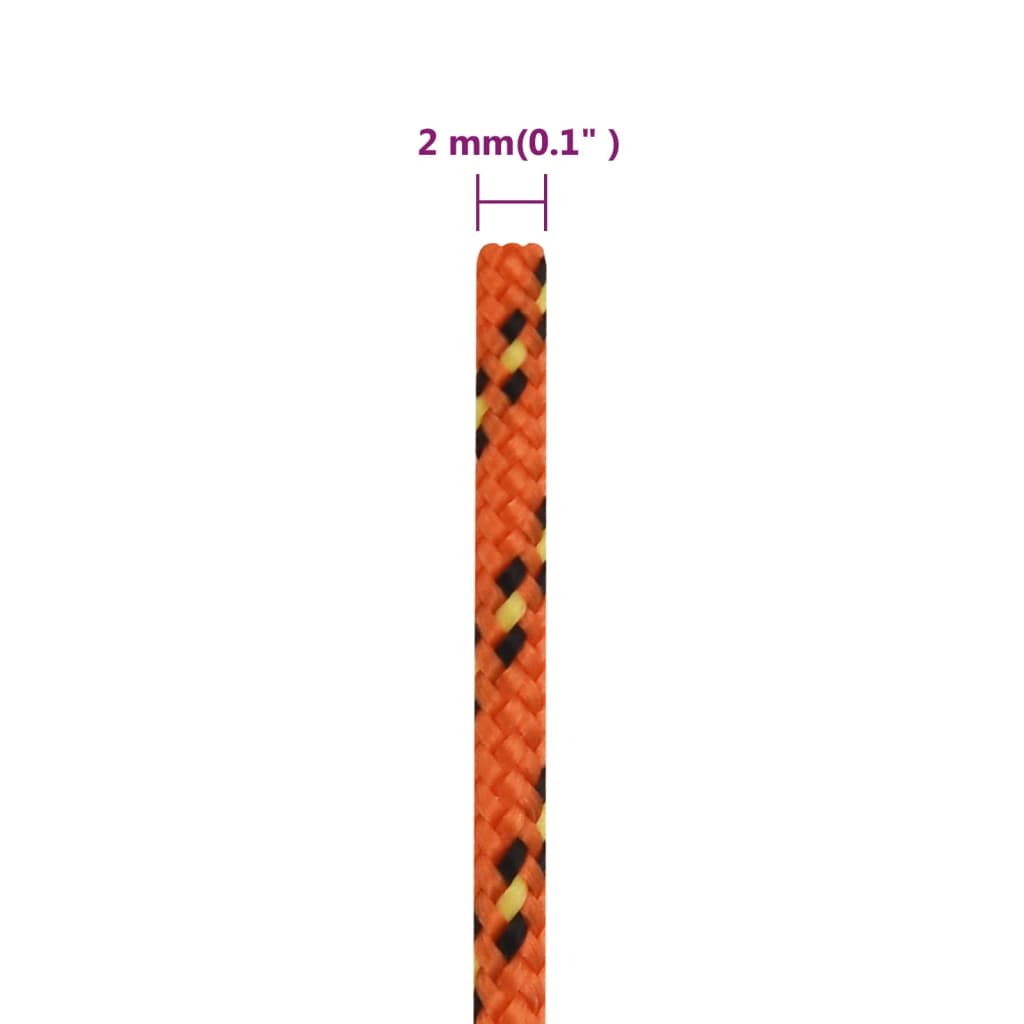 vidaXL Linka żeglarska, pomarańczowa, 2 mm, 50 m, polipropylen