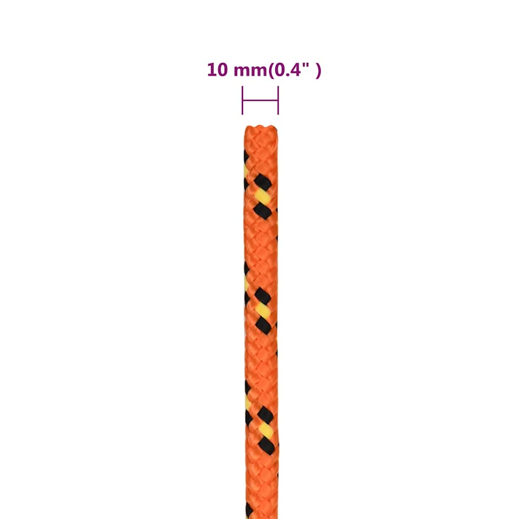 vidaXL Linka żeglarska, pomarańczowa, 10 mm, 100 m, polipropylen