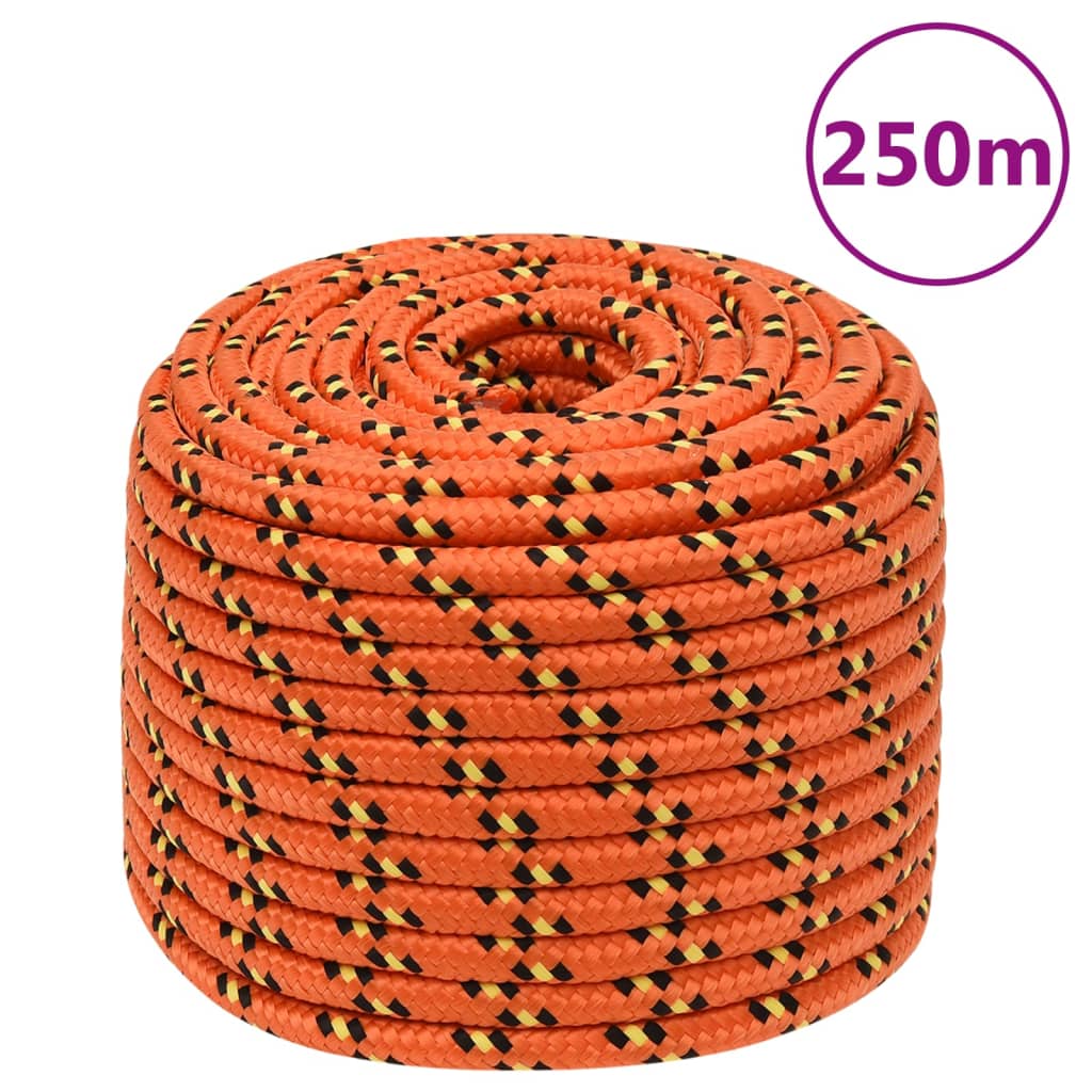 vidaXL Linka żeglarska, pomarańczowa, 12 mm, 250 m, polipropylen