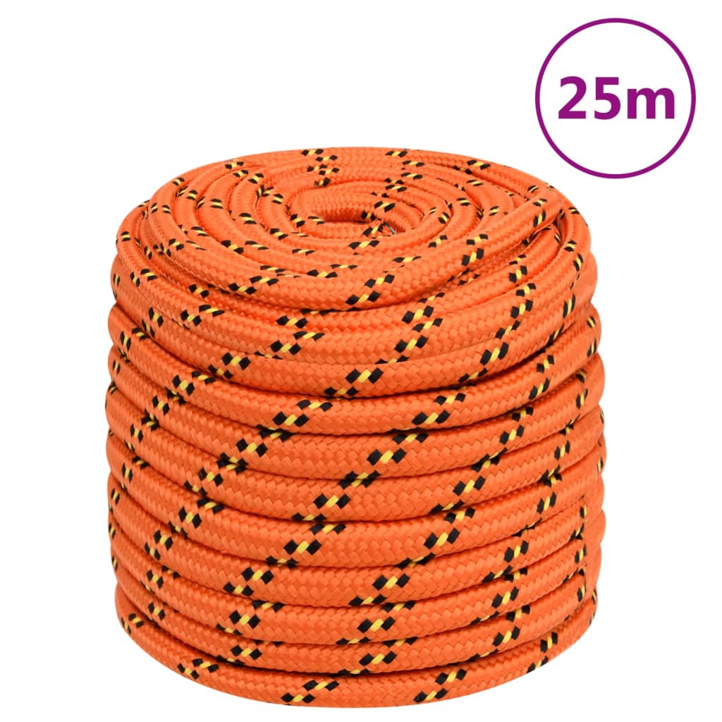 vidaXL Linka żeglarska, pomarańczowa, 18 mm, 25 m, polipropylen