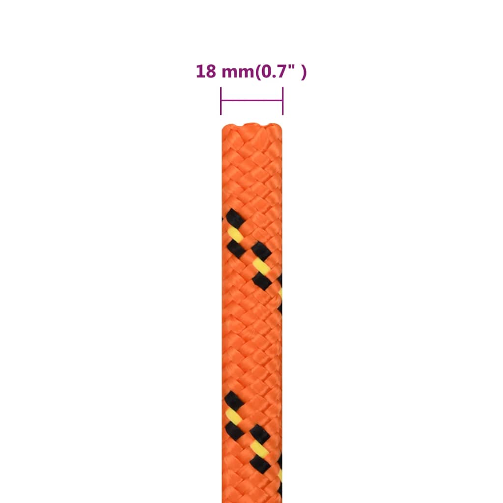 vidaXL Linka żeglarska, pomarańczowa, 18 mm, 25 m, polipropylen