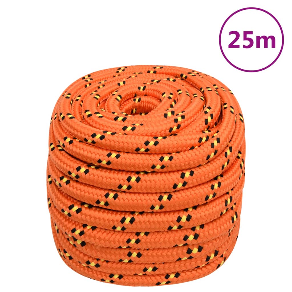 vidaXL Linka żeglarska, pomarańczowa, 20 mm, 25 m, polipropylen