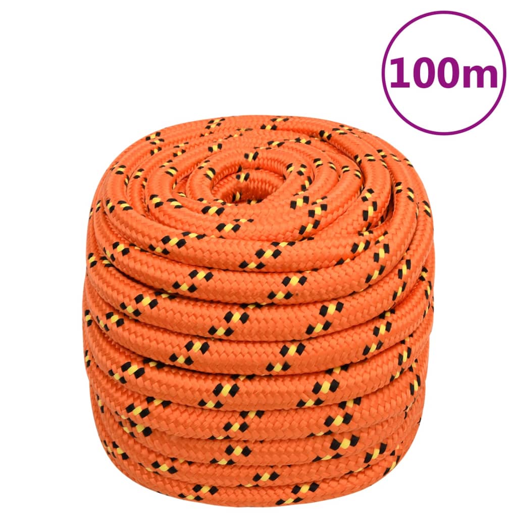 vidaXL Linka żeglarska, pomarańczowa, 20 mm, 100 m, polipropylen