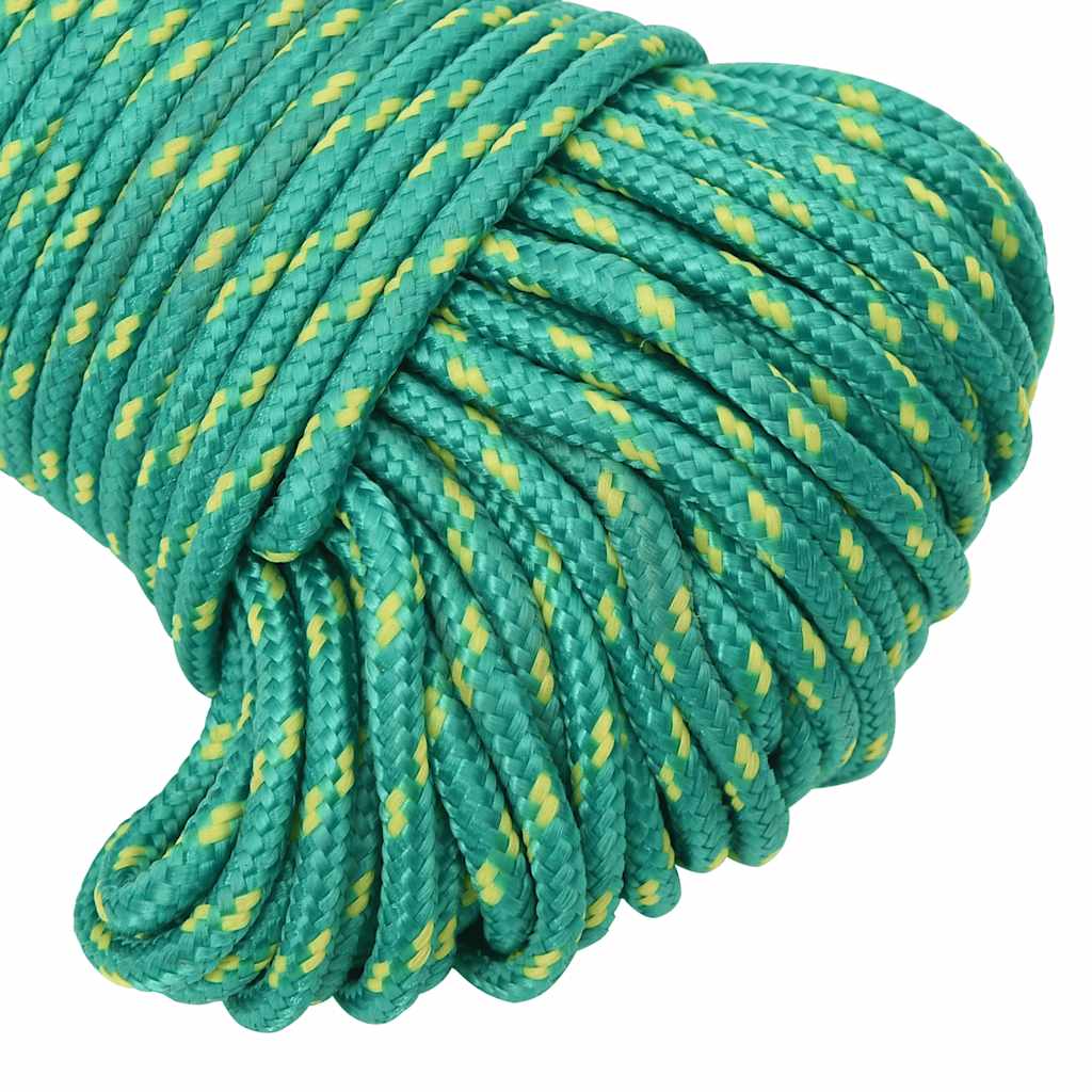 vidaXL Linka żeglarska, zielona, 4 mm, 500 m, polipropylen