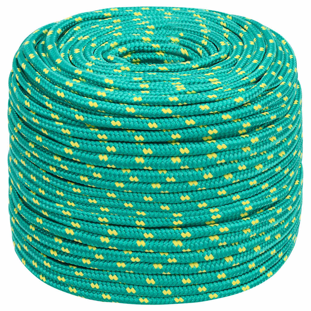 vidaXL Linka żeglarska, zielona, 10 mm, 50 m, polipropylen