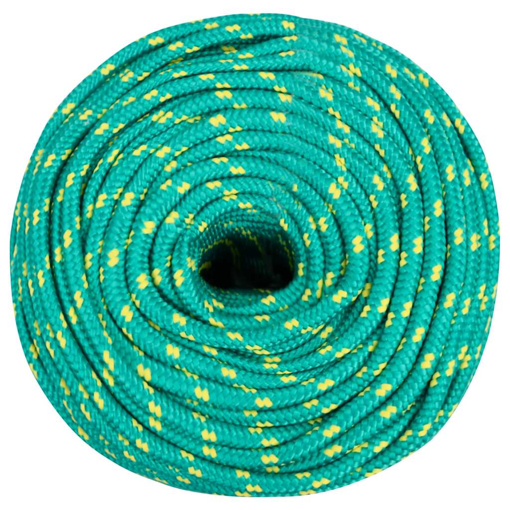 vidaXL Linka żeglarska, zielona, 10 mm, 50 m, polipropylen