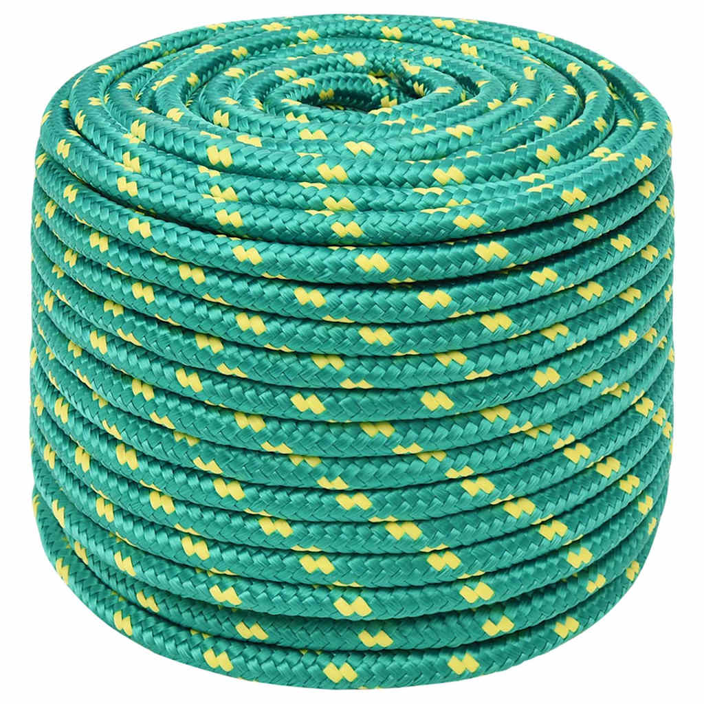vidaXL Linka żeglarska, zielona, 12 mm, 50 m, polipropylen