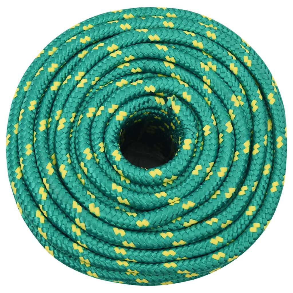 vidaXL Linka żeglarska, zielona, 12 mm, 50 m, polipropylen
