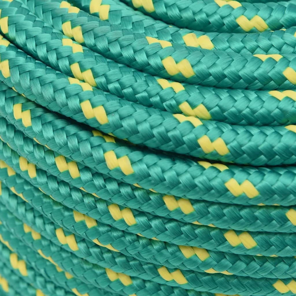 vidaXL Linka żeglarska, zielona, 14 mm, 25 m, polipropylen