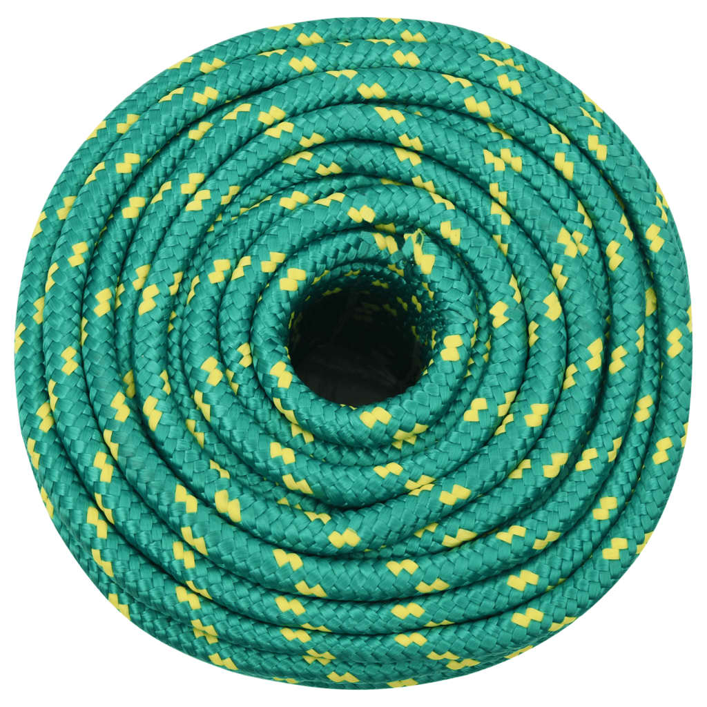 vidaXL Linka żeglarska, zielona, 14 mm, 250 m, polipropylen