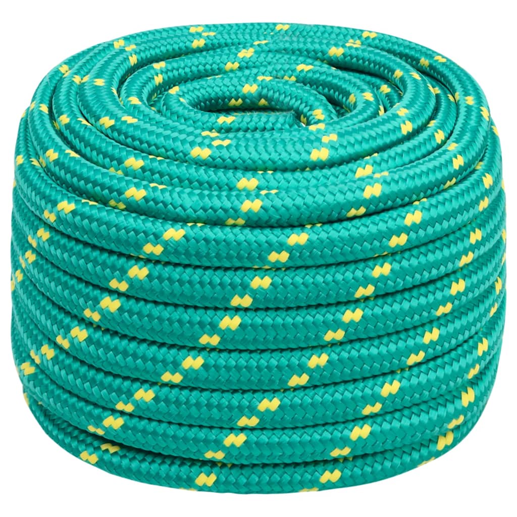 vidaXL Linka żeglarska, zielona, 20 mm, 50 m, polipropylen