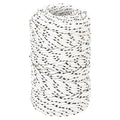 vidaXL Pleciona linka żeglarska, biała, 2 mm x 250 m, poliester