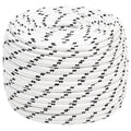 vidaXL Pleciona linka żeglarska, biała, 14mm x 25 m, poliester