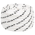 vidaXL Pleciona linka żeglarska, biała, 16mm x 25 m, poliester