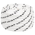 vidaXL Pleciona linka żeglarska, biała, 18 mm x 25 m, poliester
