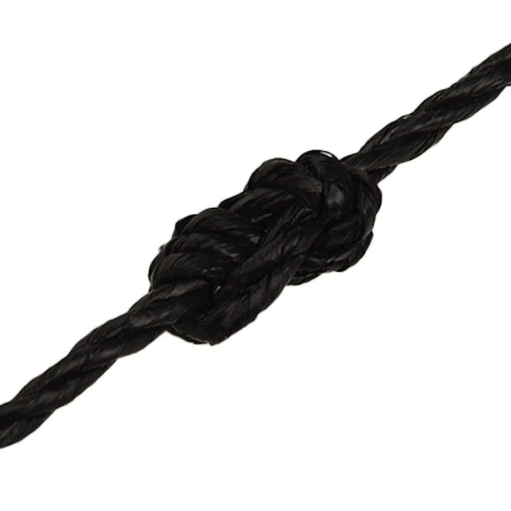 vidaXL Linka robocza, czarna, 3 mm, 25 m, polipropylen