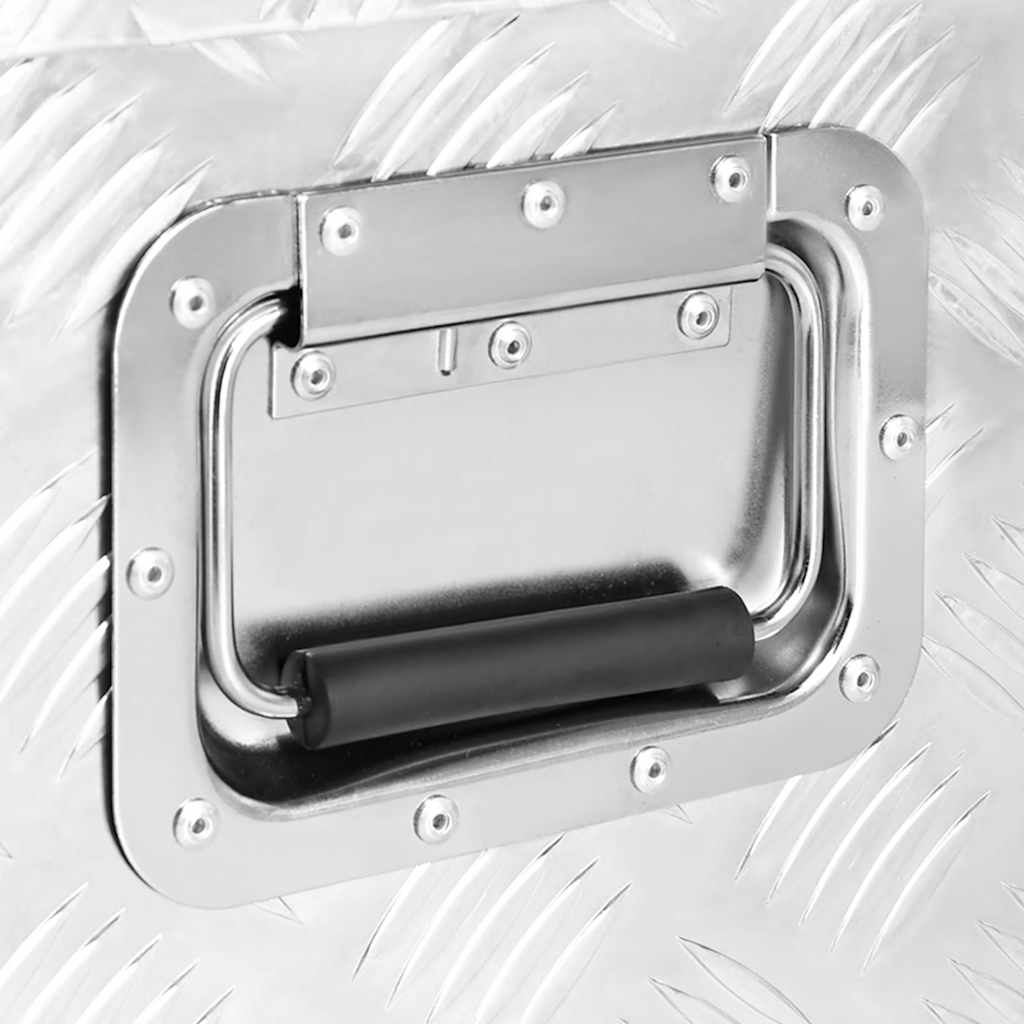 vidaXL Skrzynka do przechowywania, srebrna, 100x55x37 cm, aluminium