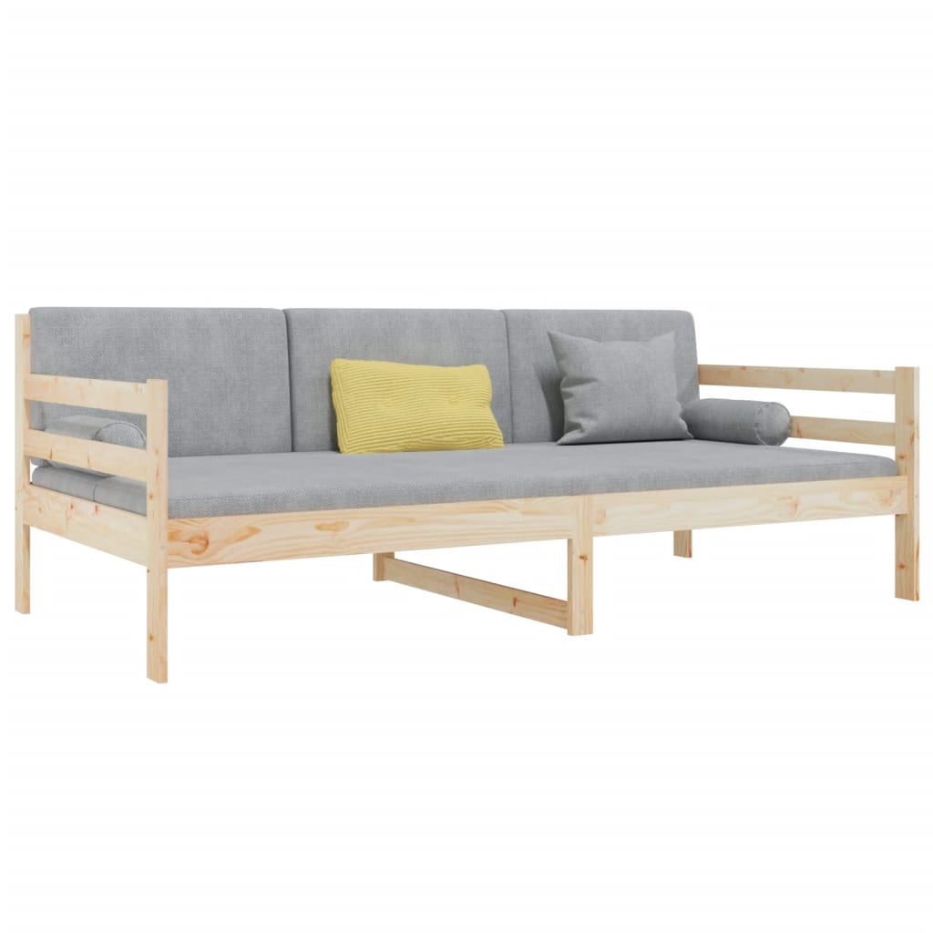 vidaXL Łóżko dzienne bez materaca, 90x190 cm, lite drewno sosnowe