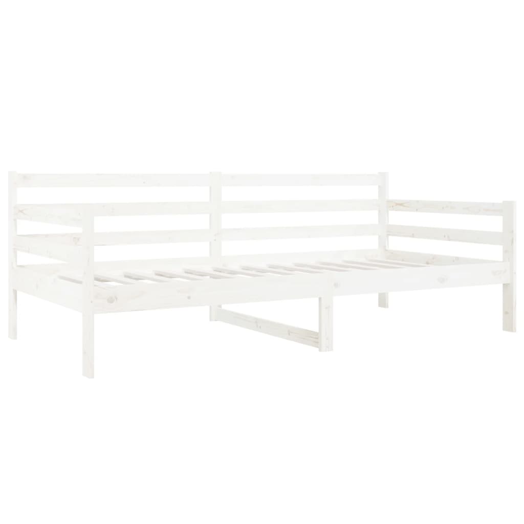 vidaXL Łóżko dzienne bez materaca, białe, 90x190 cm, drewno sosnowe