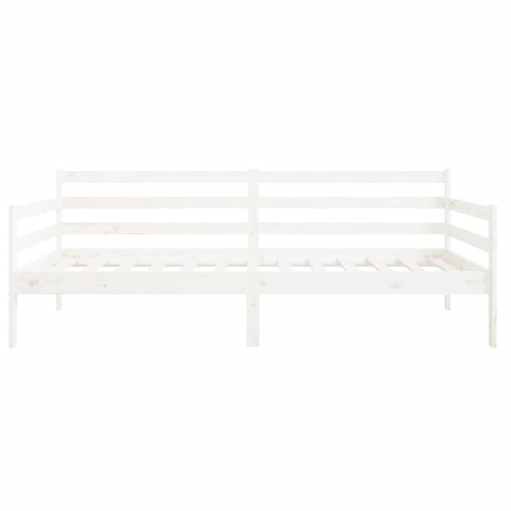 vidaXL Łóżko dzienne bez materaca, białe, 90x190 cm, drewno sosnowe