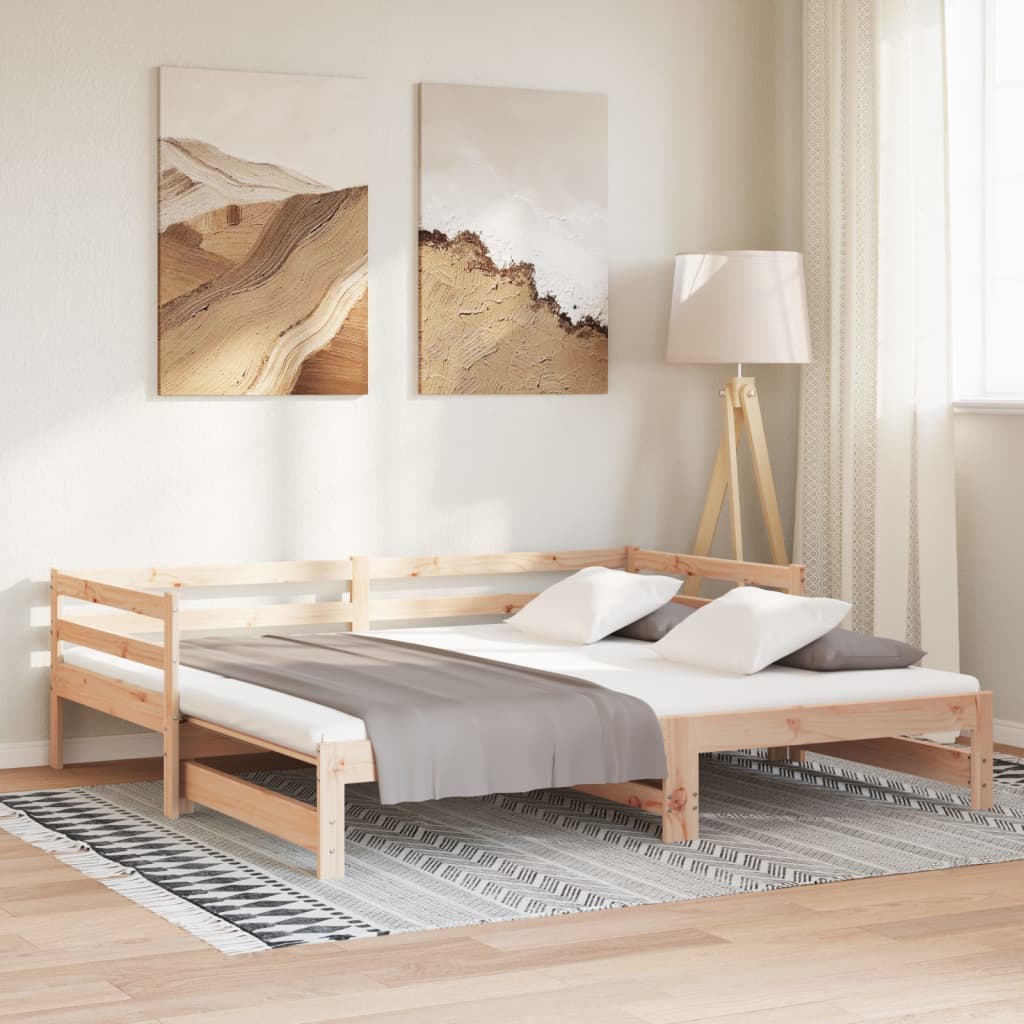 vidaXL Łóżko wysuwane bez materaca, 90x190 cm