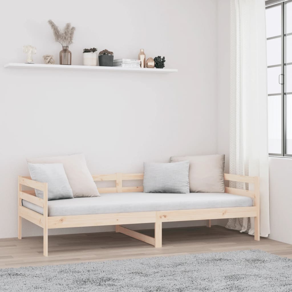vidaXL Łóżko dzienne bez materaca, 80x200 cm, sosnowe