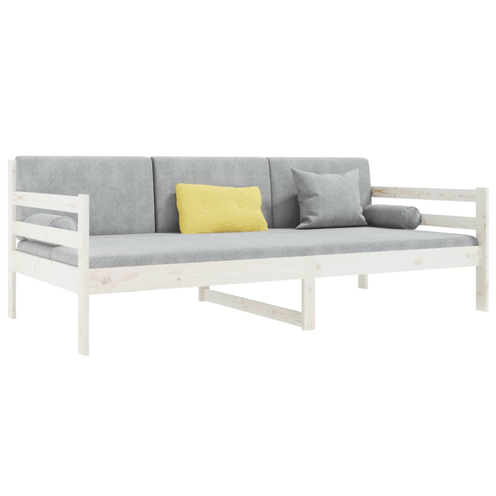 vidaXL Łóżko dzienne bez materaca, białe, 80x200 cm, drewno sosnowe