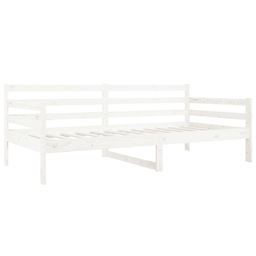 vidaXL Łóżko dzienne bez materaca, białe, 80x200 cm, drewno sosnowe