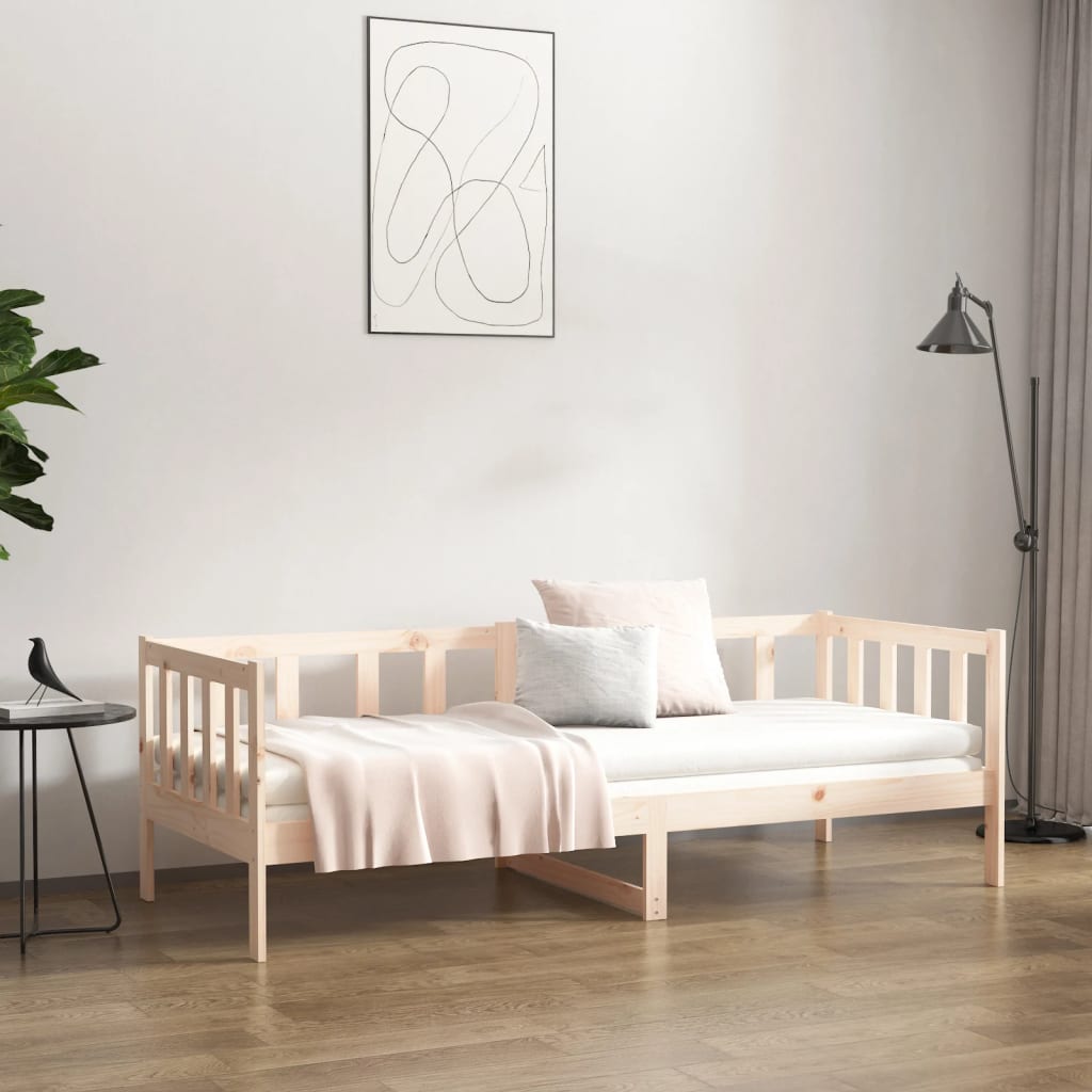 vidaXL Łóżko dzienne bez materaca, 80x200 cm, sosnowe