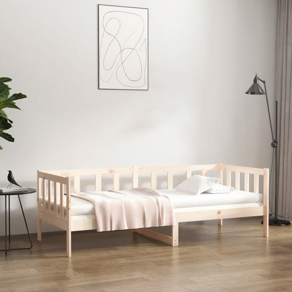 vidaXL Łóżko dzienne bez materaca, 80x200 cm, sosnowe