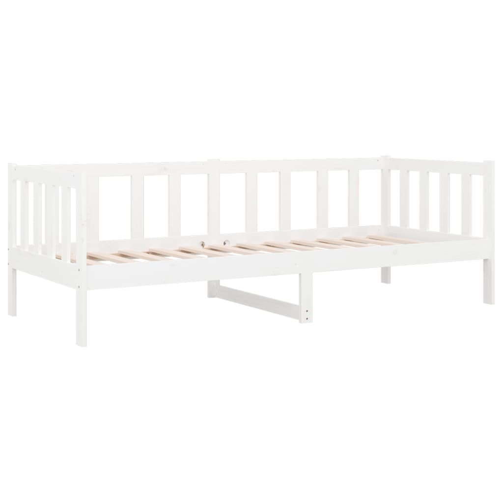 vidaXL Łóżko dzienne bez materaca, białe, 80x200 cm, drewno sosnowe