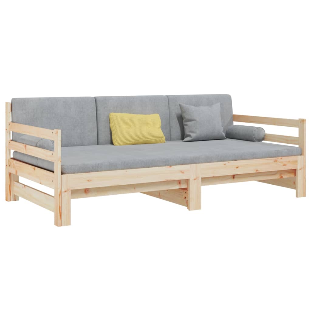 vidaXL Łóżko rozsuwane, 2x(80x200) cm, lite drewno sosnowe