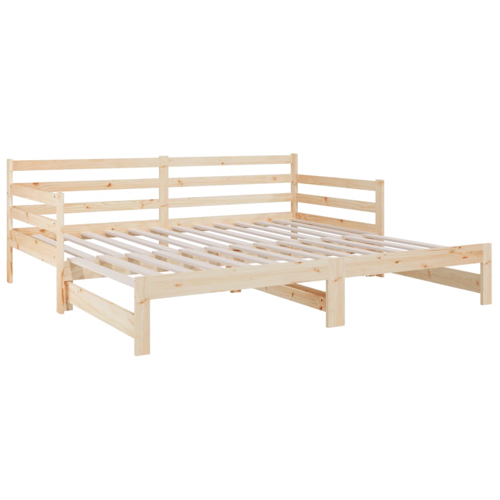 vidaXL Łóżko rozsuwane, 2x(80x200) cm, lite drewno sosnowe