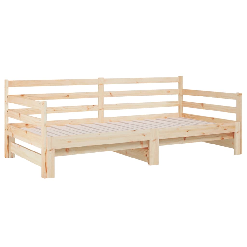 vidaXL Łóżko rozsuwane, 2x(80x200) cm, lite drewno sosnowe