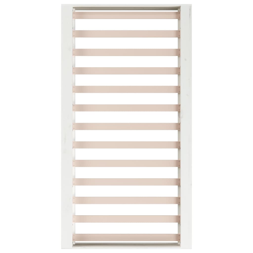 vidaXL Rama łóżka, biała, 75x190 cm, lite drewno
