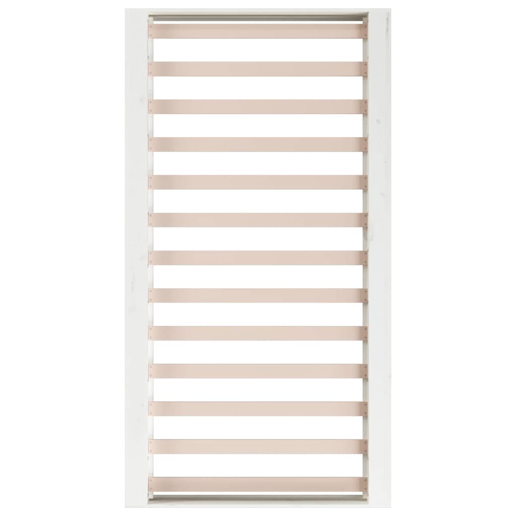 vidaXL Rama łóżka, biała, 135x190 cm, lite drewno