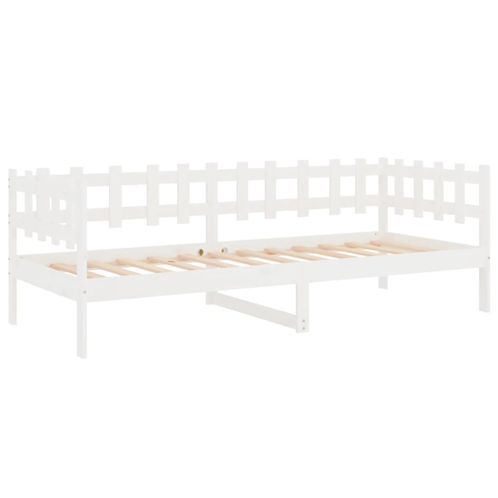 vidaXL Łóżko dzienne bez materaca, białe, 80x200 cm, drewno sosnowe